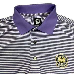 FootJoy Titleist PGA Professional Golf Shirt Mens SS Polo L Large Lavender White